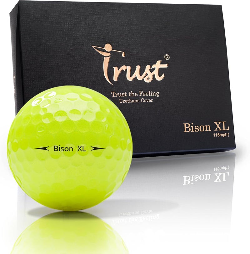 Trust Golf Ball I K8 Bison I Urethane Cover with Reactive Core I 3-Pcs I for Different Swing Speed I 12, 48, or 100 Balls I - Image 1